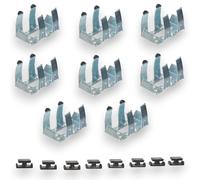 BricoShopping Gancio per zoccolo da cucina universale in metallo clip per gambe zoccolo e zoccolo in alluminio, montaggio a molla, tipo molle o a vite, 8 pezzi