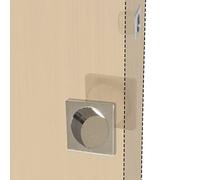 BricoShopping® set MANIGLIE per PORTA interna in legno A SCOMPARSA SCORREVOLE KIT senza SERRATURA ad INCASSO GANCIO e nottolino cieca QUADRATA bocchetta acciaio (Quadrato S/Serratura, Cromo Lucido)