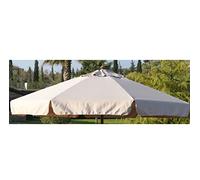 BricoShopping Telo di Ricambio per Ombrellone da Giardino con PALO CENTRALE 300 Gr/mq Impermeabile CON TASCHE RINFORZATE 8 Stecche Top Superiore di Copertura tessuto Airvent (Mt 3 Tondo)
