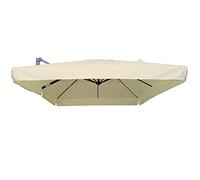 BricoShopping® Telo di Ricambio per Ombrellone decentrato a Braccio 3x3 300gr/mq con Tasche da Giardino 8 Stecche in Legno Top Superiore di Copertura Airvent Impermeabile(3x3 (C/Spacco e Tasche))