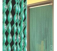 BricoShopping® Tenda moschiera Mod.A a fili in pvc regolabile Zanzariera per porta finestra esterna ingresso balcone camper filo ANTIMOSCHE 4 misure (3 (Verde), 120L x 230A cm (1 Pannelli))
