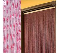 BricoShopping® Tenda MOSCHIERA Mod.R a fili in pvc regolabile Zanzariera per porta finestra esterna ingresso balcone camper ANTIMOSCHE anti insetti MOSCHE ombreggiante ((6) Rosso, 100L x 220A cm)