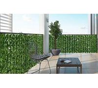 Bricoutlet Siepe Artificiale Alta qualità in Foglie di Lauro con Rete Tessuta 1,5 x 3 Metri