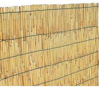 BRICOZONE Arella in Cannette di Bamboo Pelato Naturale da 5 mm Recinzione Giardino Ringhiera Balcone Decorativo Terrazza Piscina Stuoia Ombreggiante 1.5 x 5 M