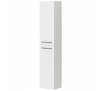 Bricozone Colonna Bagno Salvaspazio Con Doppia Anta E Chiusura Ammortizzata Mobile Armadio Verticale In Melaminico Bianco Lucido Con 4 Ripiani 30x25x182 Cm