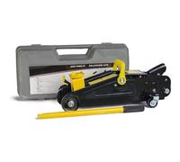 BRICOZONE Cric Sollevatore Martinetto Idraulico Per Auto 2t Con Valigetta Nero E Giallo Ruote Bidirezionali A Cuscinetto Assetto Ribassato Professionale Per Veicoli Auto Moto