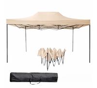 BRICOZONE Gazebo Professionale Pieghevole, Beige, 3x4.5 Metri