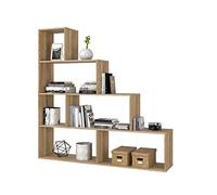 Bricozone Libreria A Cubi Da Parete In Effetto Rovere Con Sei Ripiani Ampi Ideale Per Libri Riviste Vinili E Oggetti Decorativi Montaggio Facile Perfetta Per Soggiorno Studio O Camera