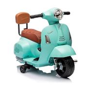BRICOZONE Mini Vespa Elettrica Per Bambini 6V Con Licenza Ufficiale Piaggio Con Fari Funzionanti Clacson E Sedile Imbottito Ideale Dai 18 Ai 36 Mesi Per Gioco Sicuro E Divertente (Tiffany)