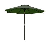 Bricozone Ombrellone da Giardino Spiaggia Air-Vent Antivento Portatile Mare Protezione Anti UV Parasole a Manovella per Esterni Terrazza Balcone Impermeabile Inclinabile in Alluminio 2.7 M Verde