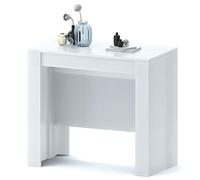 Bricozone Tavolo Allungabile Consolle Clarissa Design Elegante Moderno Consolle Casa Ufficio 10 Posti Multiposizione Salvaspazio Allungabile Fino A 2.37 Metri 78 x 51 x 90 cm Bianco Lucido