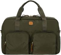 Bric's Borsone X-Collection, Borsa da Viaggio Leggera e Robusta, Bagaglio a Mano in Nylon, Tracolla Removibile, Dimensioni 46x24x22 cm, Olive