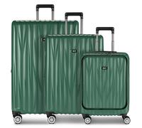 Bric's Cervia 2.0 4 ruote Set di valigie 3 pezzi con piega di espansione verde