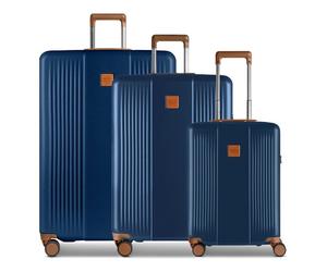 Bric's Ferrara 4 ruote Set di valigie 3 pezzi espandibile blu