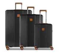 Bric's Ferrara 4 ruote Set di valigie 3 pezzi espandibile nero