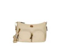 BRIC'S - Recycled Nylon Expandalble Shoulderbag, Beige, 34x24x8/14 Cm