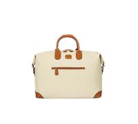 Bric's Holdall Collezione Firenze, Borsa da Viaggio con Tracolla e Spallacci di appoggio per Valigia, Lucchetto TSA integrato, PVC, Dimensione 43x28x19 cm, Cream