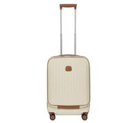 Bric's Taormina Spinner - Valigia a mano leggera, espandibile, con ruote lisce a 360° e serratura TSA, Crema, 21 Inch with pocket, Spinner da 53,3 cm con tasca espandibile