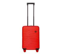 Bric's Trolley Collezione Ulisse B|Y, Valigia Bagaglio a Mano con 4 ruote, Resistente e Ultraleggera, Collegamento USB, Lucchetto TSA integrato, Dimensioni 37x55x20, Red