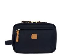 Bric's X-Bag Urban Beauty Case da Viaggio, 25 cm, Ocean Blue | Necessaire della collezione X-Bag di Brics,r ealizzato in nylon rasato con finiture in pelle, dotato di apertura con cernier