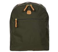 Bric's Zaino City Medio X-Collection in Nylon con Fascia per Maniglia Trolley, Leggero, Robusto e Impermeabile, Spallacci Regolabili, Ideale per tutti i giorni, Dimensioni 29x35x13, Olive