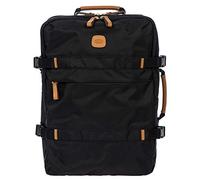 Bric's Zaino da Viaggio X-Collection con Fascia per Maniglia Trolley, Zaino per Laptop, Porta PC, Bagaglio a Mano Materiale Idrorepellente, Dimensioni 30x42x17, Black