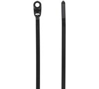 Brida para cables Thomas & Betts TY535MX de nailon resistente a los rayos UV, 22,7 kg, orificio de montaje de 8 x 10, color negro, paquete de 100