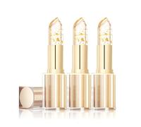 Bridal Bronze Lipstick,Bridal Bronze Hardpointing Transferproof Color Changing Lipstick Long Lasting,Transparent Temperature Color Change Lip Gloss With Gold Flakes Moisturizing Glossy (3pcs)
