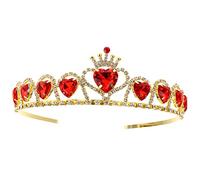 Bridal Tiara Strass Crown Red Crystal Queen Crown Tiaras e corone per donne matrimonio regina tiara per feste di ballo di nozze