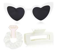 Bride Occhiali a Forma di Cuore, Accessori per Capelli Matrimonio, Occhiali da Sole a Cuore, Set regalo per damigelle d'onore, per Addio al Nubilato, Feste di Matrimonio, Festa di Carnevale (B)