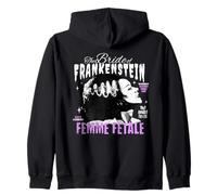 Bride of Frankenstein Femme - Maglietta da Donna Vintage Horror Felpa con Cappuccio