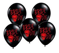 Bride or Die Palloncini neri 15 pezzi, decorazioni per addio al nubilato, per donne e ragazze, divertenti per addio al nubilato, fidanzamento, matrimonio, damigella d'onore, bomboniere per la futura