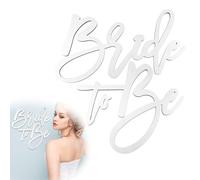 Bride To Be Cartello, Cartello in Legno per Nubilato Decorazioni per la Sposa in Arrivo per Nubilato Fidanzamento (Bianco)