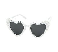 Bride to Be - Occhiali da sole a forma di cuore con perle, accessori da | Bride to Be - Occhiali da sole a forma di cuore, accessori per addio al nubilato, da donna, adatti come decorazione per addio