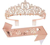 Bride to Be Set fascia nuziale fascia strass corona tempestata foto puntelli
