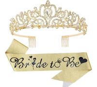 Bride to Be Set fascia nuziale fascia strass corona tempestata foto puntelli