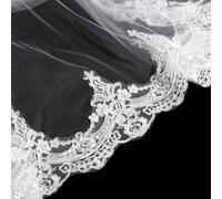 Bride Velio da sposa Elegante velo da velo lungo il velo da ricamo in pizzo con