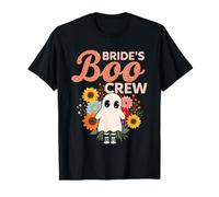 Bride's Boo Crew Floral Ghost Halloween Addio al Nubilato Divertente Maglietta