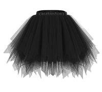 Bridesmay Donna Breve Partito Tutu Vintage Ballerina Gonna Cosplay Sottogonne Black L