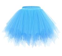 Bridesmay Donna Breve Partito Tutu Vintage Ballerina Gonna Cosplay Sottogonne Blue M