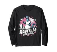Bridezilla in Training Bride to Be Design per Una Festa di Fidanzamento Maglia a Manica