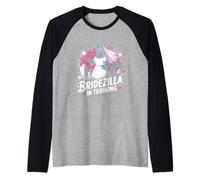 Bridezilla in Training Bride to Be Design per Una Festa di Fidanzamento Maglia con Maniche Raglan