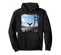 Bridge Creature Mothman Hidden Figure Mistero Grafico Felpa con Cappuccio