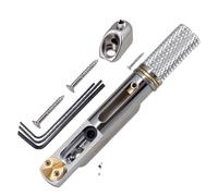 Bridge Elettrico Senza Testa - Accessorio Per Strumento A Corda | Pezzo Di Ricambio Per Chitarra Elettrica | Diviso Di Cavalletto Senza Testa, argento, Se référer à la description,