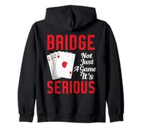 Bridge Player Amante Giocatore Serio Torneo Bridge Gioco Felpa con Cappuccio