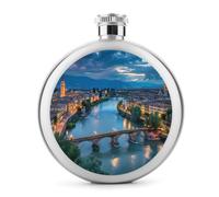 Bridge Ponte Degli Alpini at River Brenta Fiaschetta per Liquore Bottiglia di Vino Portatile Carino In Acciaio Inox Fondine Fiaschette