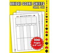 Bridge Score Pads | 4.5"x6" | 100 Small Double-Sided Pages for Scoring in Bridge: Easily Keep Score for Bridge Card Game