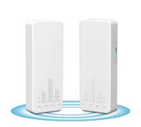 Bridge wireless per esterni, router bridge Ethernet wireless punto a punto Wi-Fi con trasmissione NICGIGA 5.8G 3KM, con 2 porte LAN RJ45 da 100 Mbps, CPE da 2 pacchetti, Plug and Play.