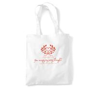 Bridgerton Occupy My Thoughts Borsa Tote Riutilizzabile per Spesa e Viaggi, Bianco
