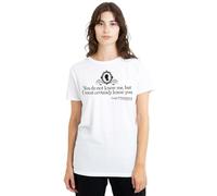 Bridgerton You Do Not Know Me Ladies T Shirt, White, Bianco, S Donna